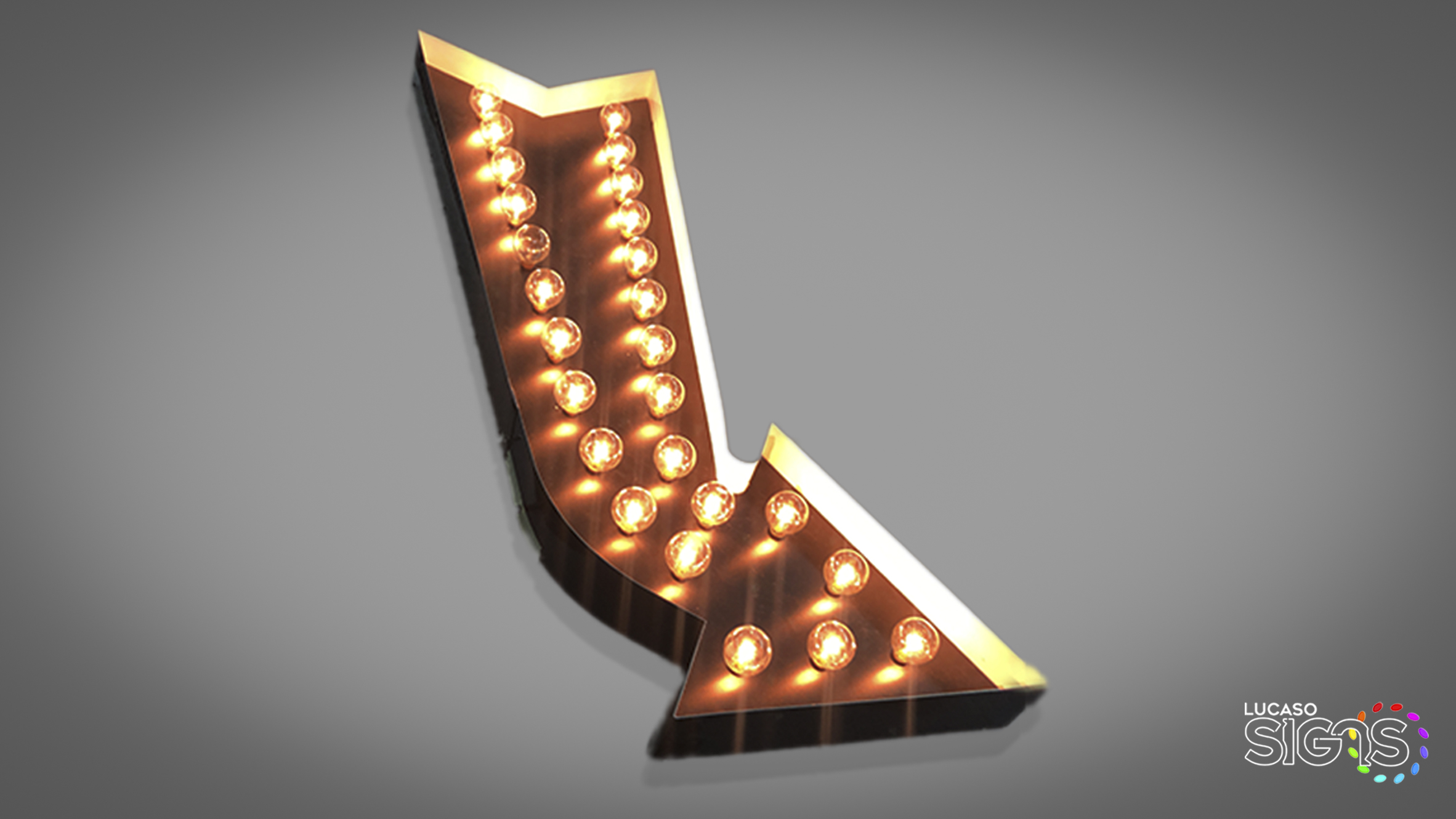 Channel Shapes Custom Marquee sign exposed bulbs by lucaso signs