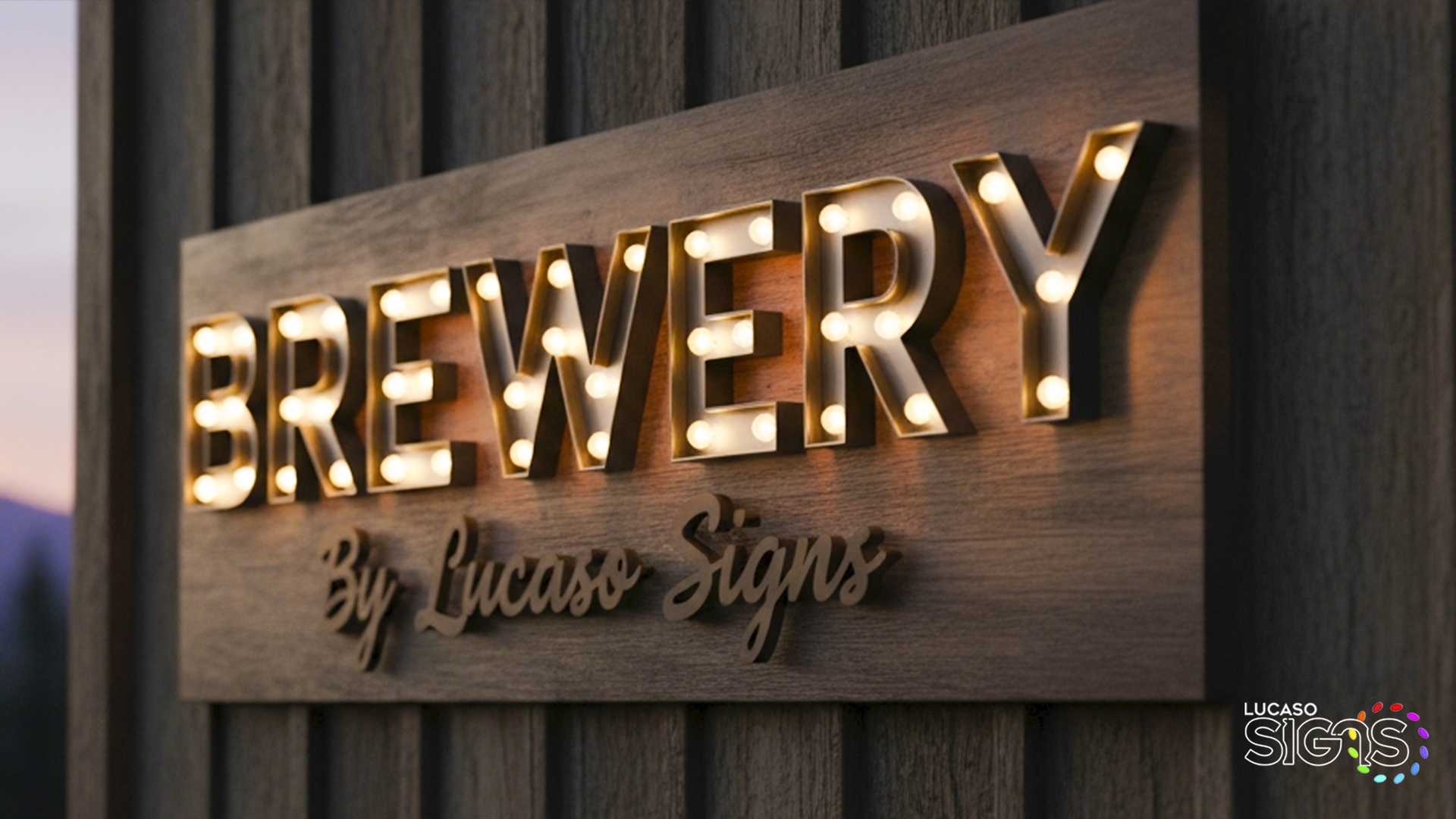 Elegant Custom Marquee sign exposed bulbs by lucaso signs