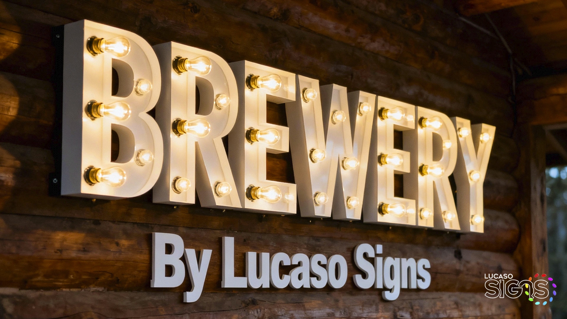 Bar and Restaurants Custom Marquee sign exposed bulbs by lucaso signs