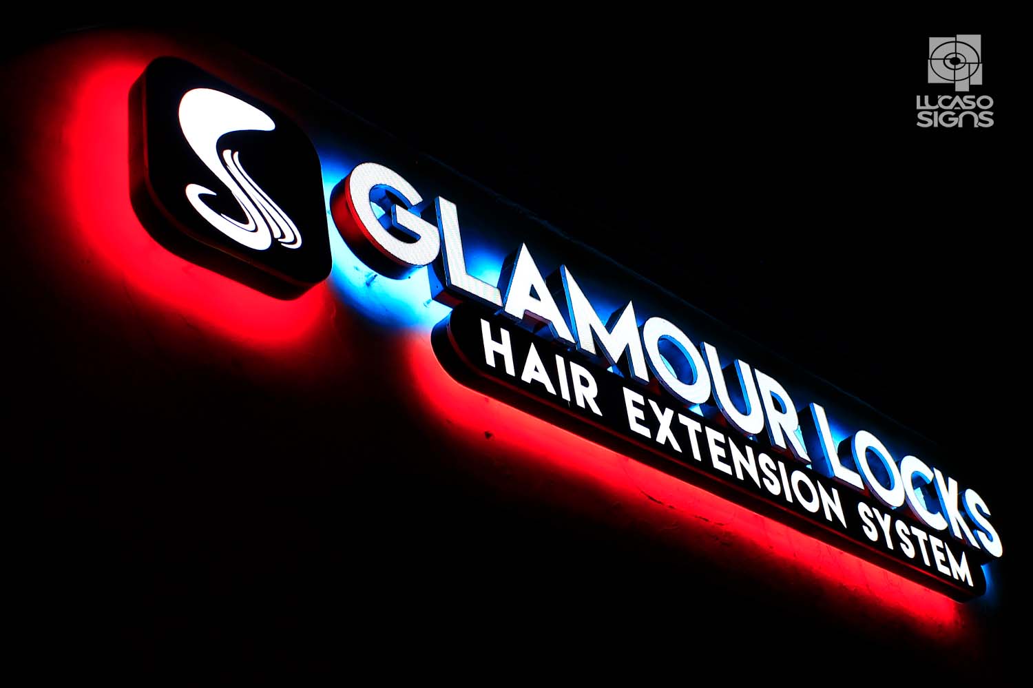 Channel letters 3d letters with light back and front with RGB by lucaso signs