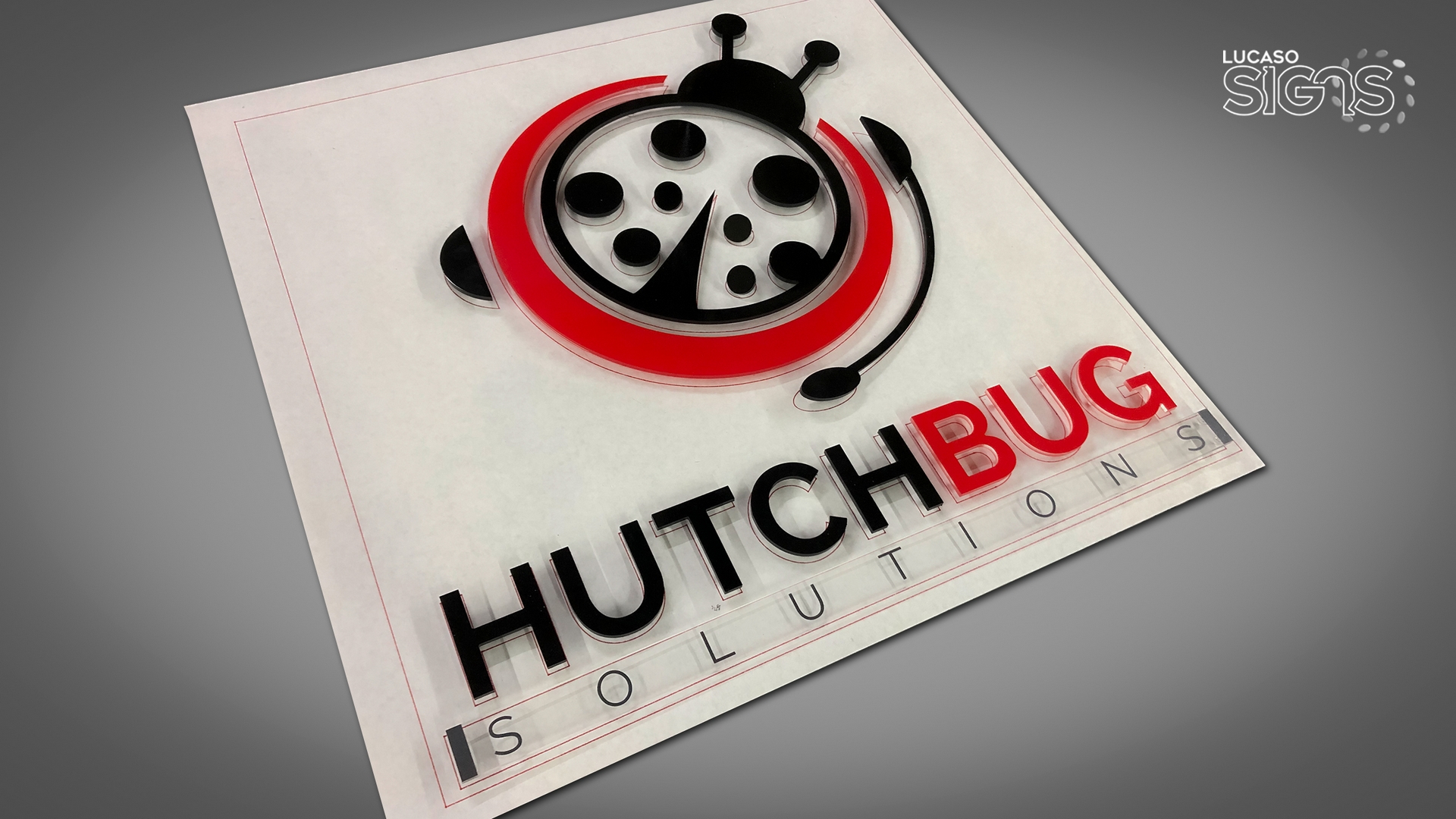 Reception sign with cut out letters by lucaso signs