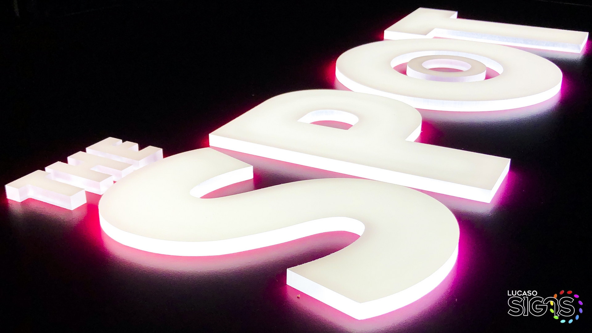 Bright Push Through acrylic sign by Lucaso Signs