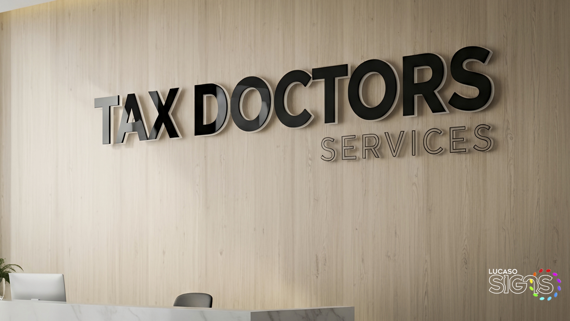 Acrylic Letters two layers pin mounted by lucaso signs