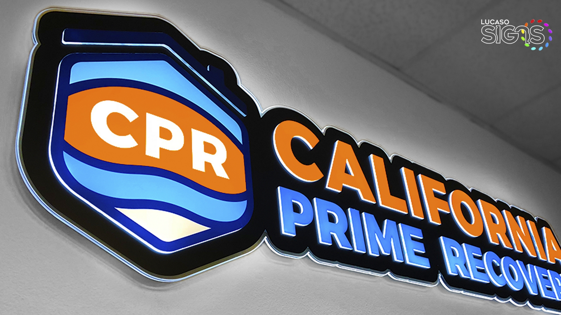 Ultra Thin Light box cloud sign for reception by Lucaso Signs