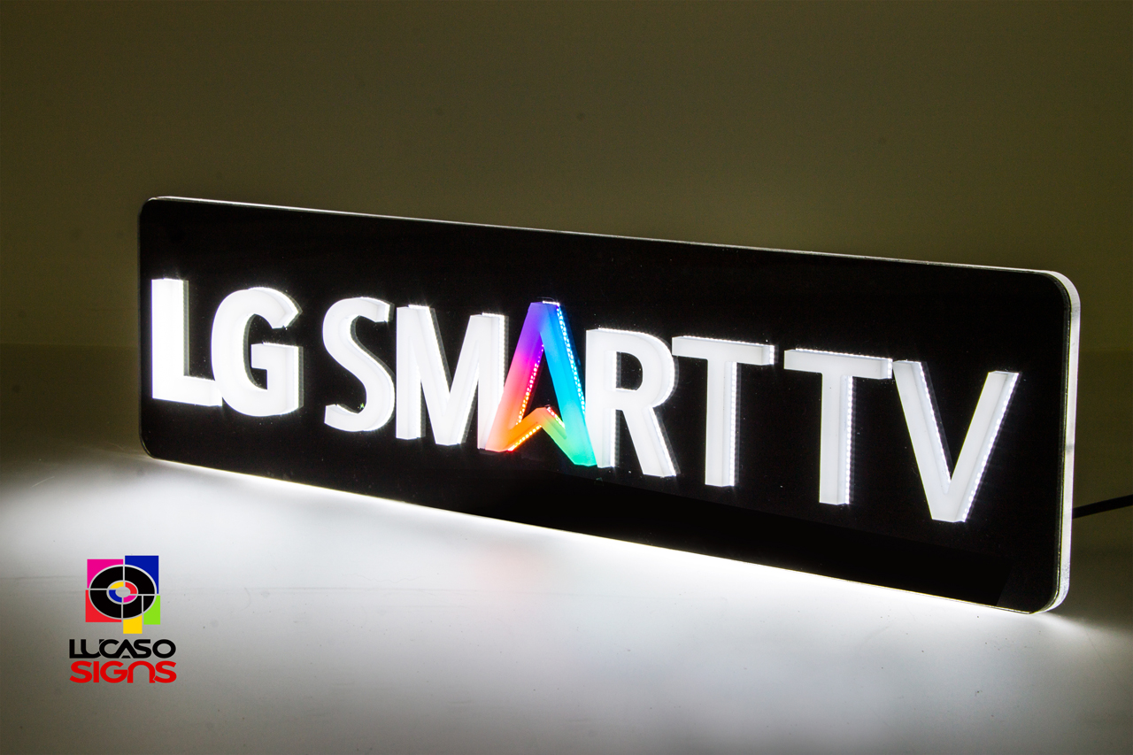 Custom push-through ultra thin light box LG Smart by Lucaso Signs