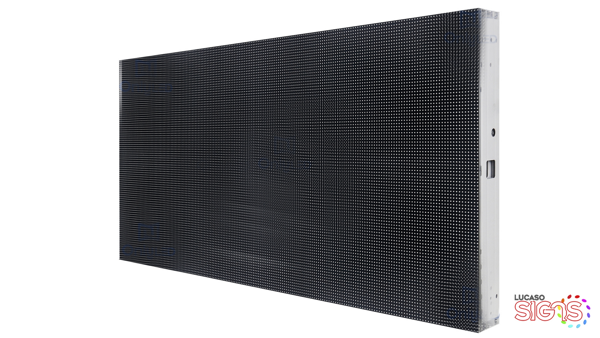 High-resolution LED display panel for digital signage by Lucaso Signs.