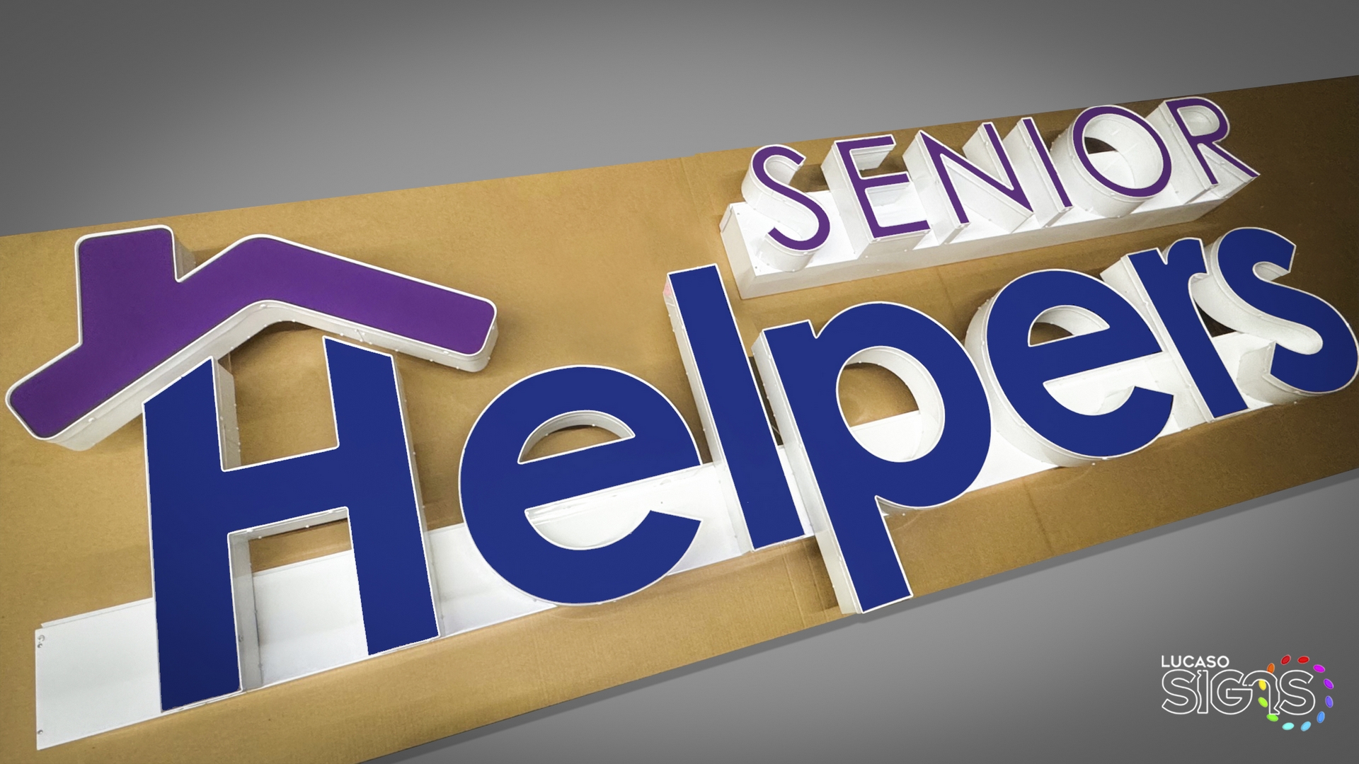 Senior Helpers Channel Letters sign with 3M translucent film by Lucaso Signs