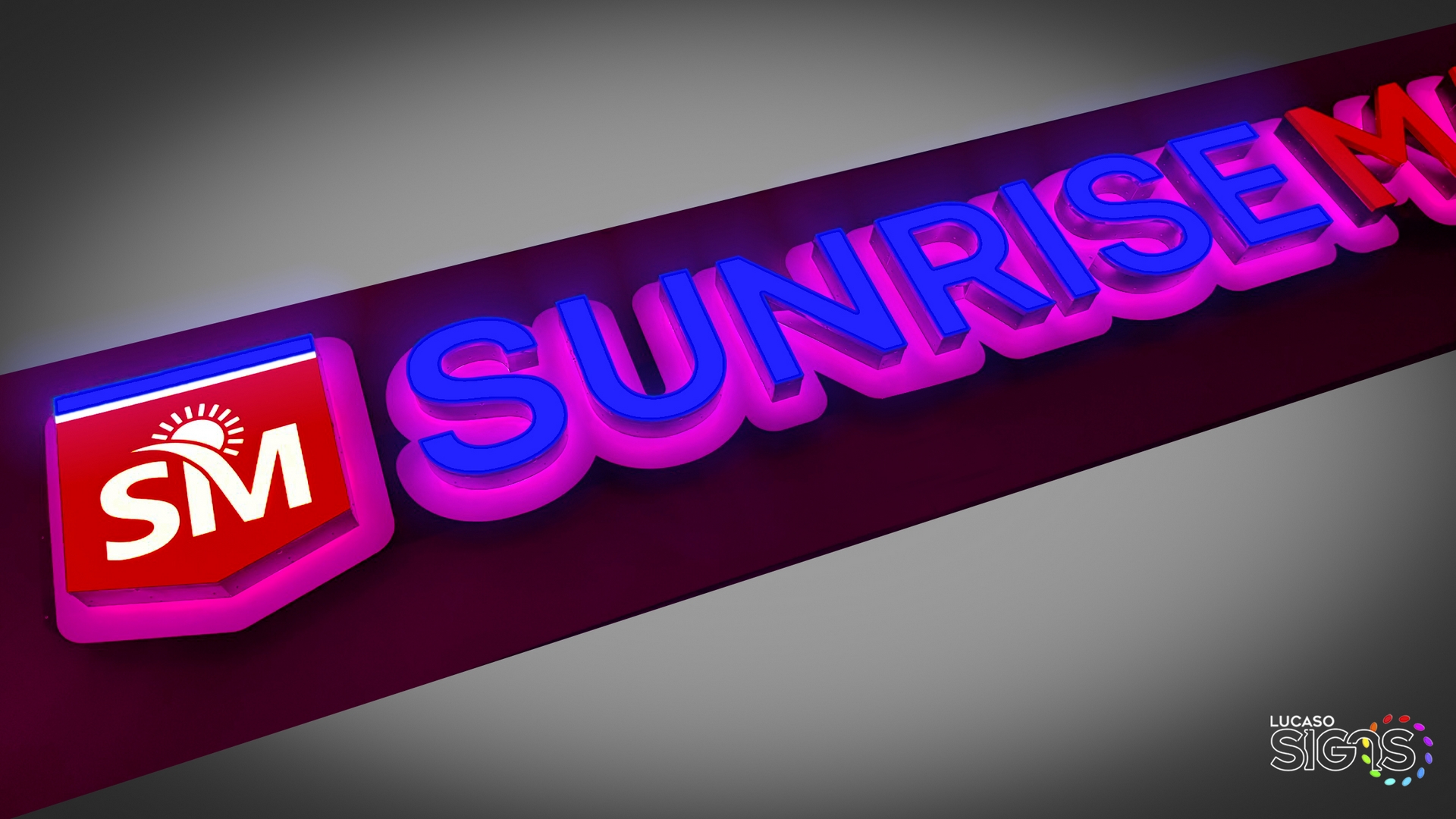 grocery stores double light and RGB multi color by lucaso signs